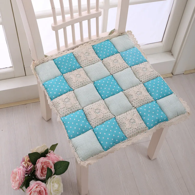 Подушка на стул в стиле пэчворк с цветочным узором декоративные подушки для дома