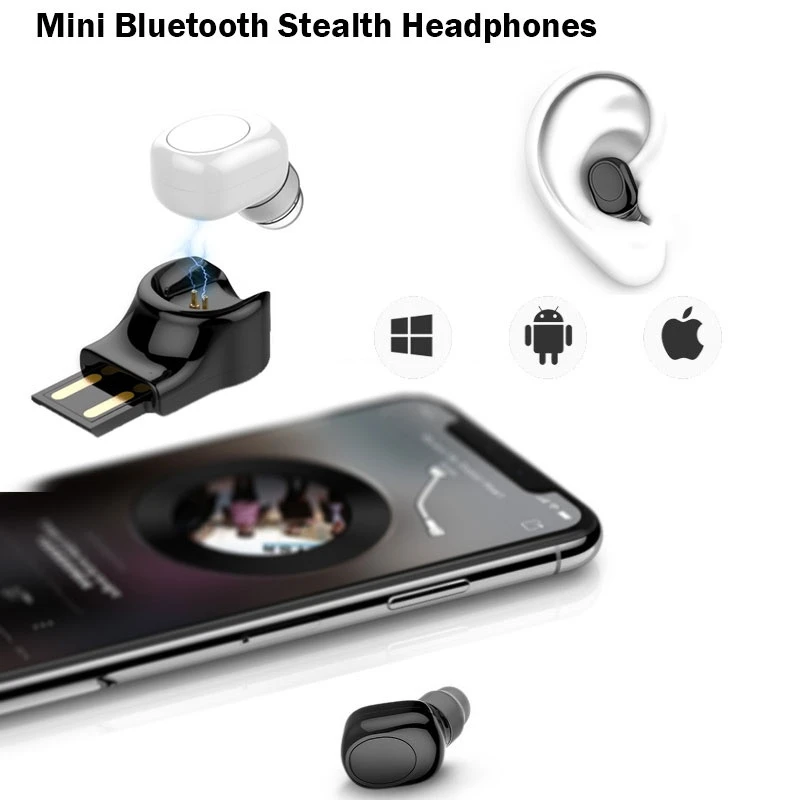 Мини Bluetooth спортивные наушники беспроводные с USB магнитной зарядкой в ухо