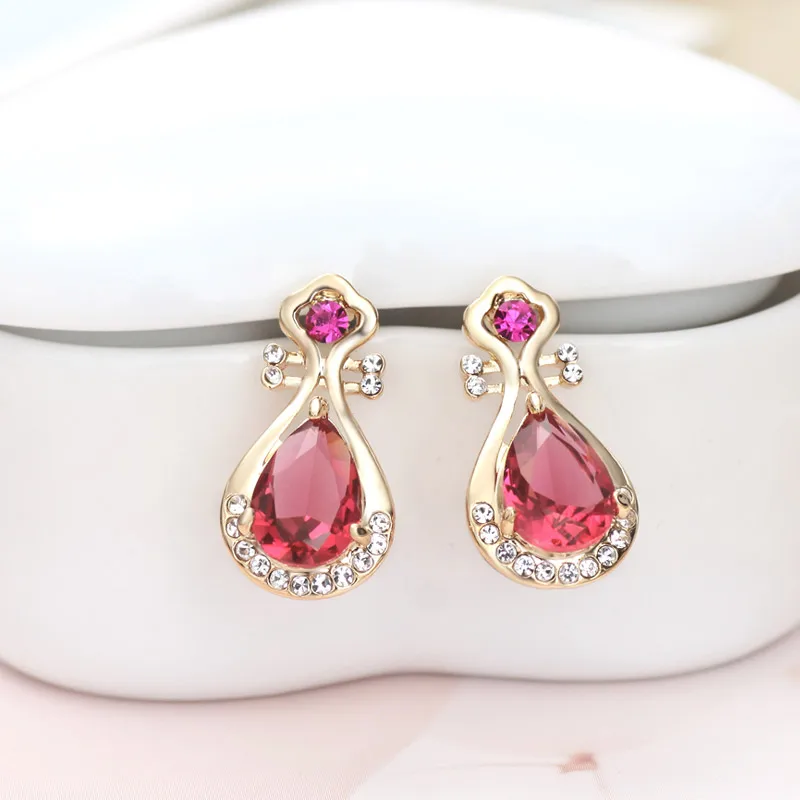 Neoglory AAA циркон чешский Rhinstone Висячие серьги мода флуоресцентные украшения для Для