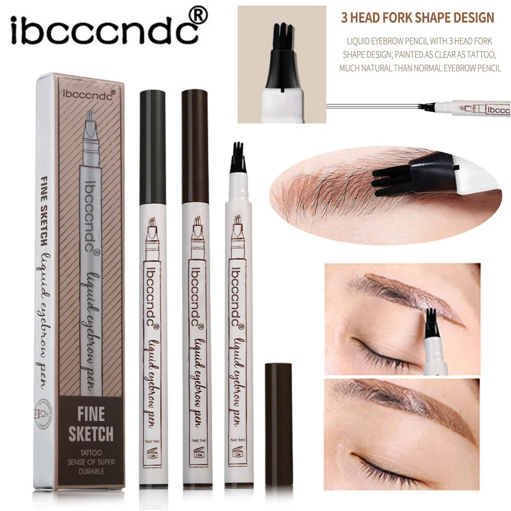 Ручка для татуажа бровей водостойкая вилка кончик эскиз ручка макияжа чернила