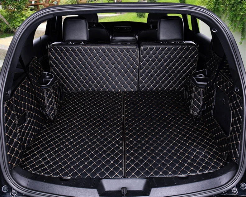 Роскошный коврик из волокнистой кожи для багажника автомобиля ford explorer 2011 2012 2013 2014