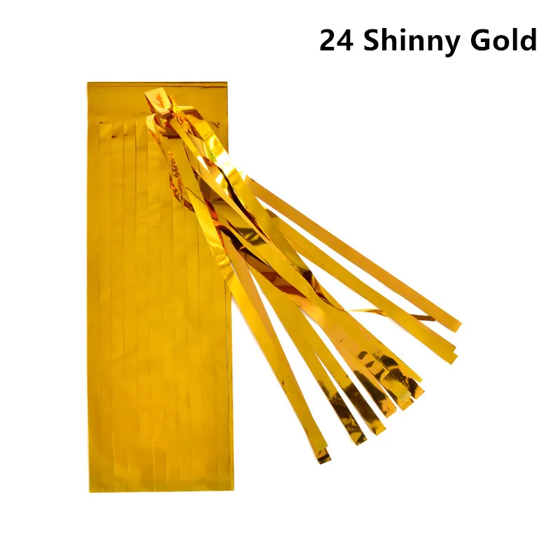 24 shinny gold 14 дюймов(35 см) папиросная бумага кисточка гирлянда своими руками Свадебные украшения с днем рождения украшения события пакет украшения 1 упаковка = 5 шт - Цвет: 24 shinny gold