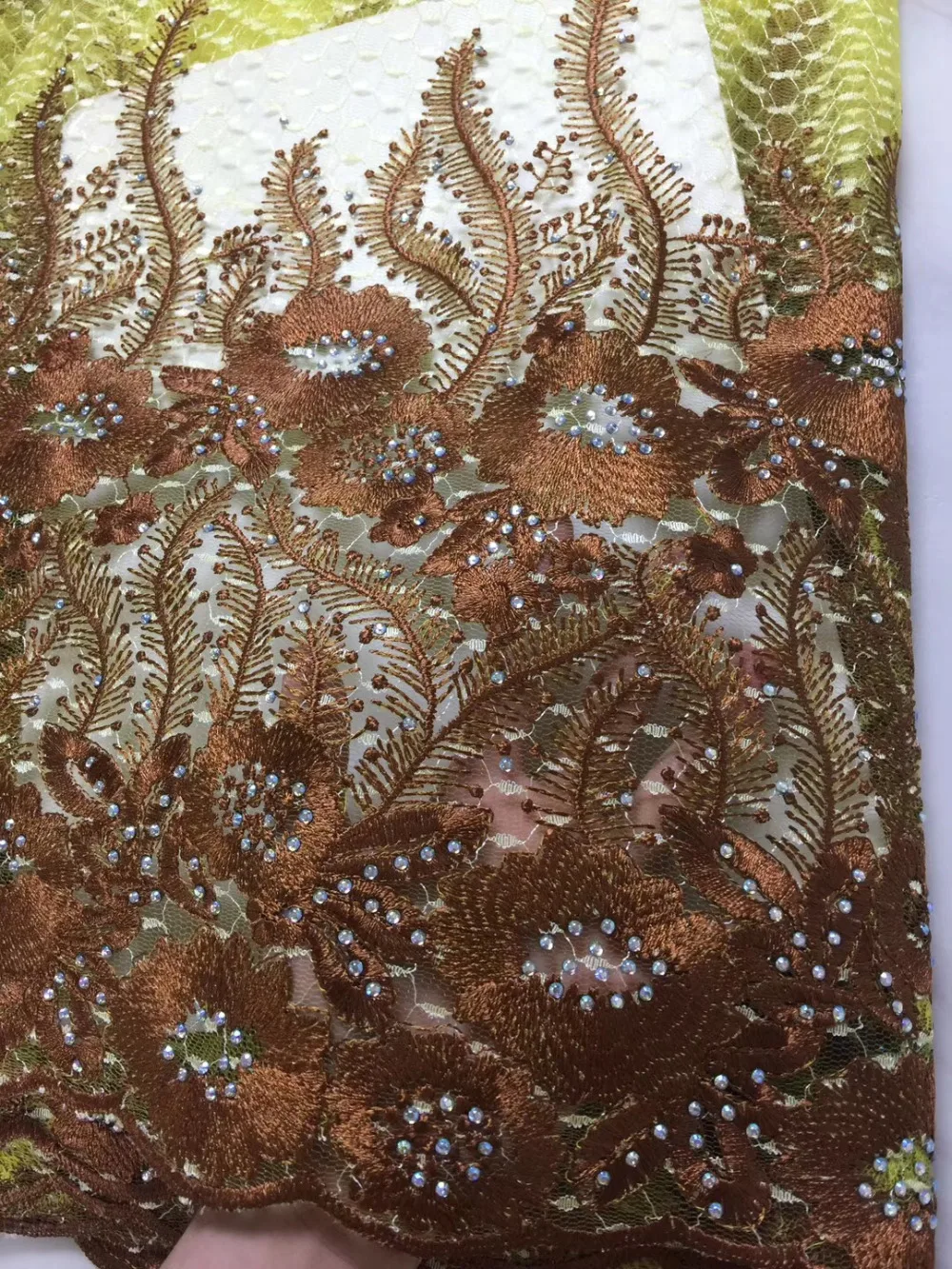 Latest 5 Color African Laces 2018 Lace Fabric With Heavy Stones High Quality Nigerian Wedding French PF148-1 | Дом и сад