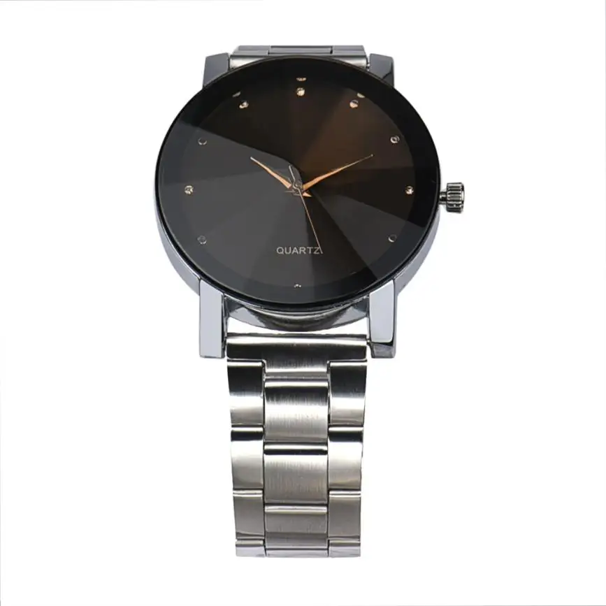 

Timezone #401 Fashion Man Women's watch Crystal Stainless Steel Analog Quartz Wrist Watch
