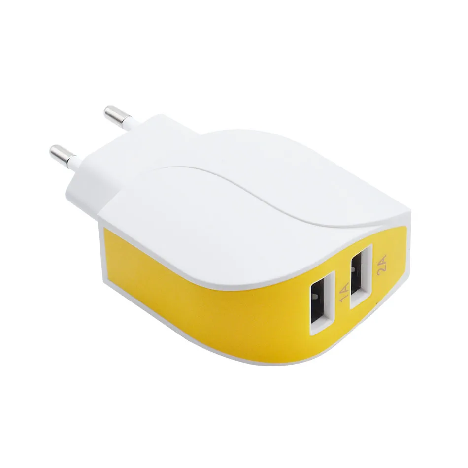 YUSEE ЕС Plug 2 Порты USB Зарядное устройство 5 В 2A сетевой адаптер мобильный телефон Micro