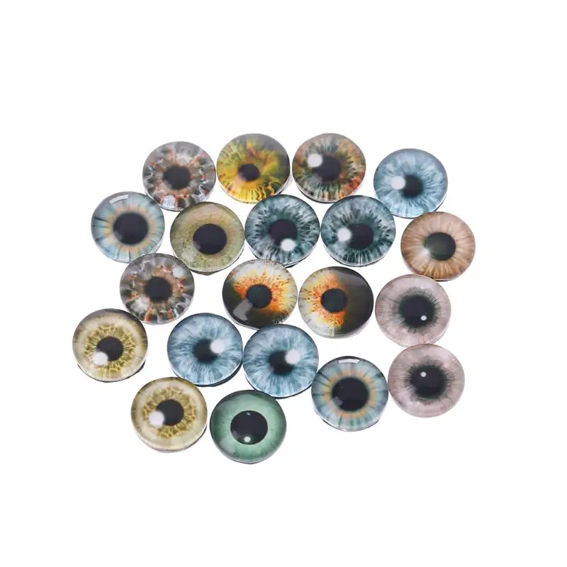 

20Pcs Glass Doll Eyes Animal DIY Crafts Eyeballs For Dinosaur Eye Accessories Jewelry Making Handmade 8mm/12mm/18mm