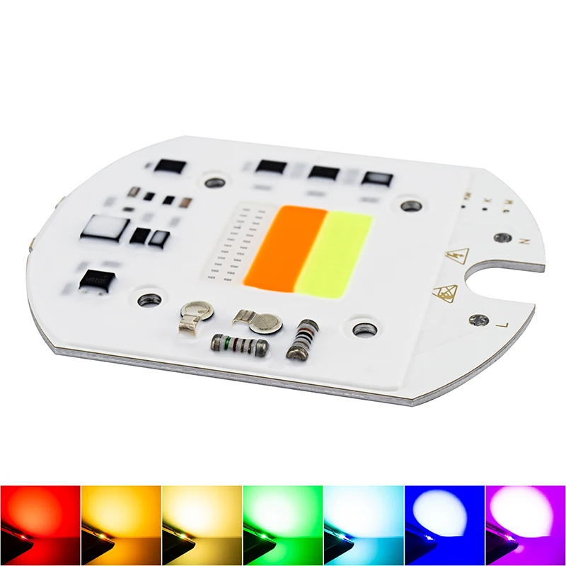 LED RGB COB лампа Чип 30 Вт свет 220 В умный IC для DIY прожектор красный зеленый синий