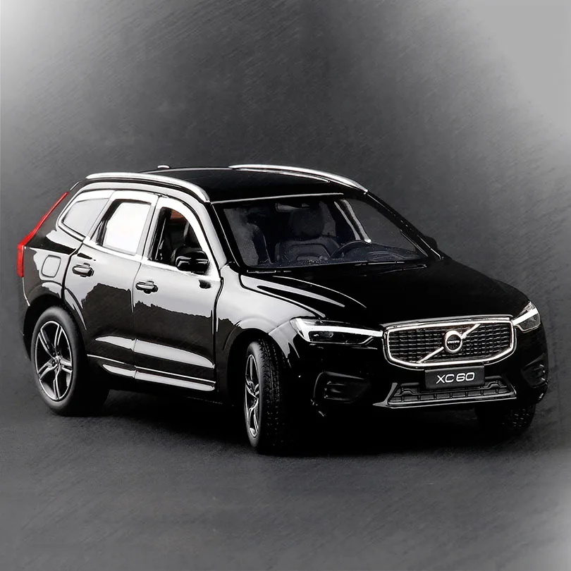 Новая модель 1/32 XC60 имитация внедорожника модель 6 открытые двери, колесный ремень амортизация игрушка автомобиль детская коллекция - Цвет: Черный