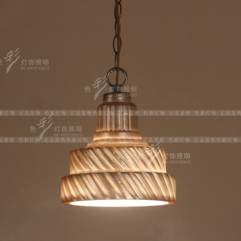 Loft RH Industrial Warehouse resin screw Pendant Lights American Country Vintage for Restaurant/Bedroom Home Decoration Black | Освещение