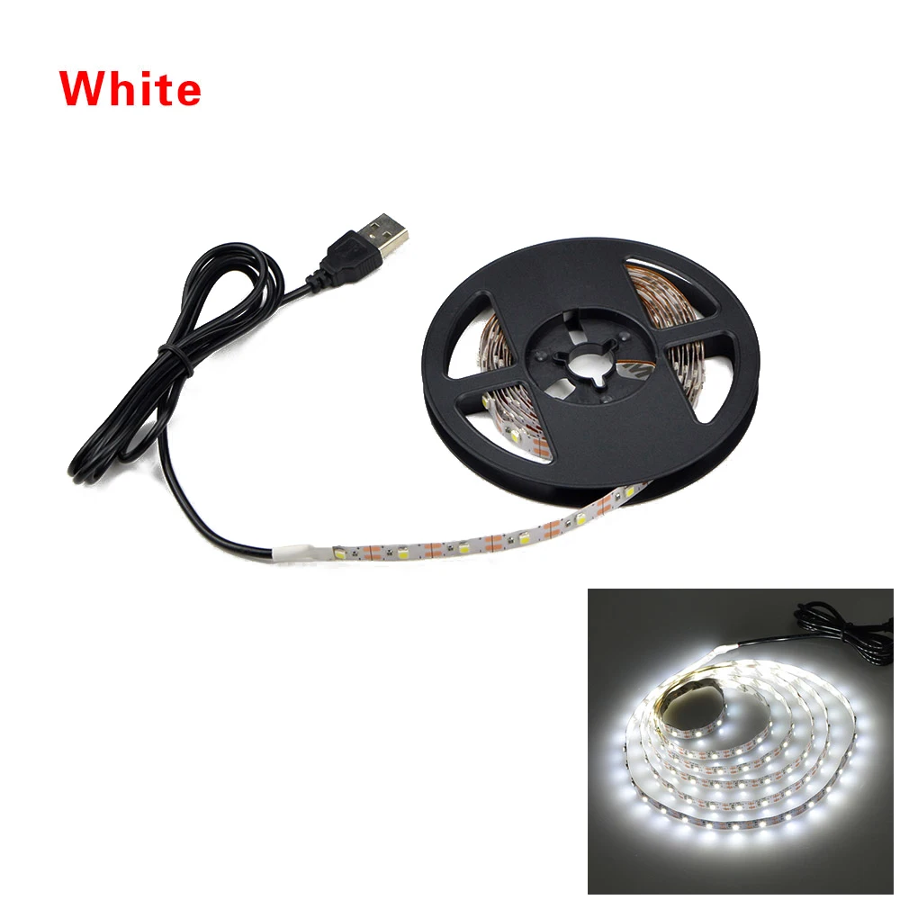 1 шт. USB DC5V Светодиодная лента s 2835SMD гибкая светодиодная лампа 0 5 м 2 3 4 ТВ
