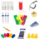 Разнообразные иглы для швейных машин, прижимная лапка, нитки для вышивки крестиком, аксессуары для швейных машин сделай сам в промышленном и бытовом стиле, оверлок