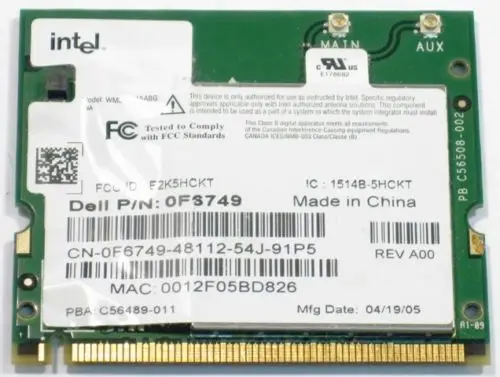 Мини pci карта для Intel Pro 2915 2915abg Centrino mini Pci 802 11 Abg Wi Fi dell asus acer|Сетевые карты| |