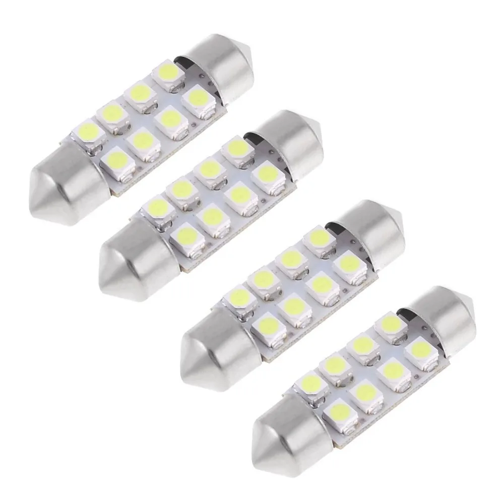 10 шт./лот 31 мм 36 39 41 1210 3528 8 SMD светодиодная автомобильная лампа для салона