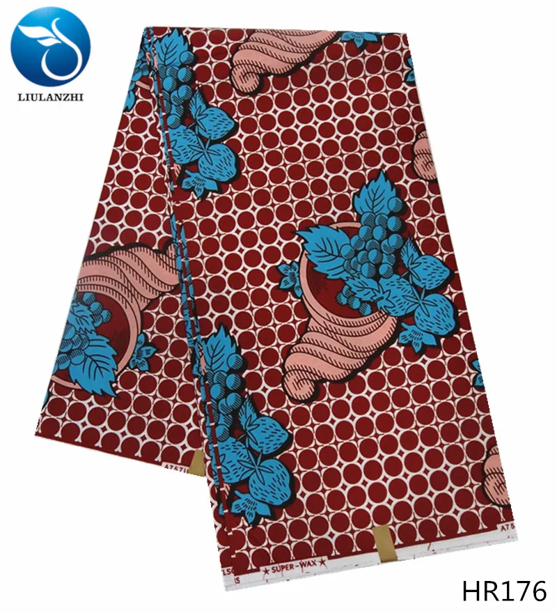 LIULANZHI африканская ткань с восковым принтом из хлопка, реального высокого качества, 6 ярдов для вечерних платьев HR165-181.