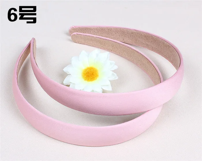 Атласные головные ободки повязки для волос шириной 2 см простой цветной обруч с