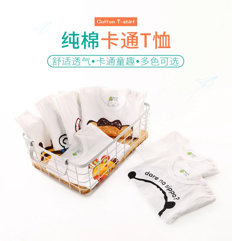 Новая летняя детская нижняя рубашка футболка с короткими рукавами для маленьких