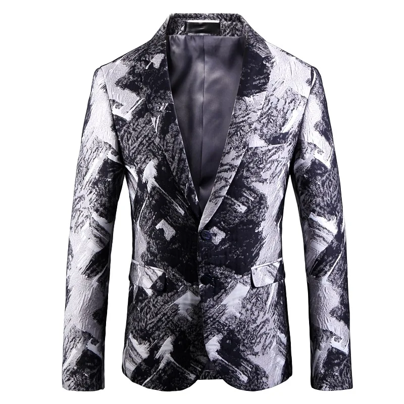 

Men's jacket men's new spring and autumn fashion slim Chinese style retro dinner jacket men's business casual jacket