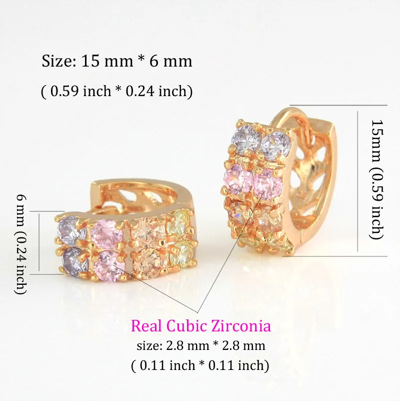 6 пар оптовая продажа золотые серьги кольца с кристаллами для женщин женские
