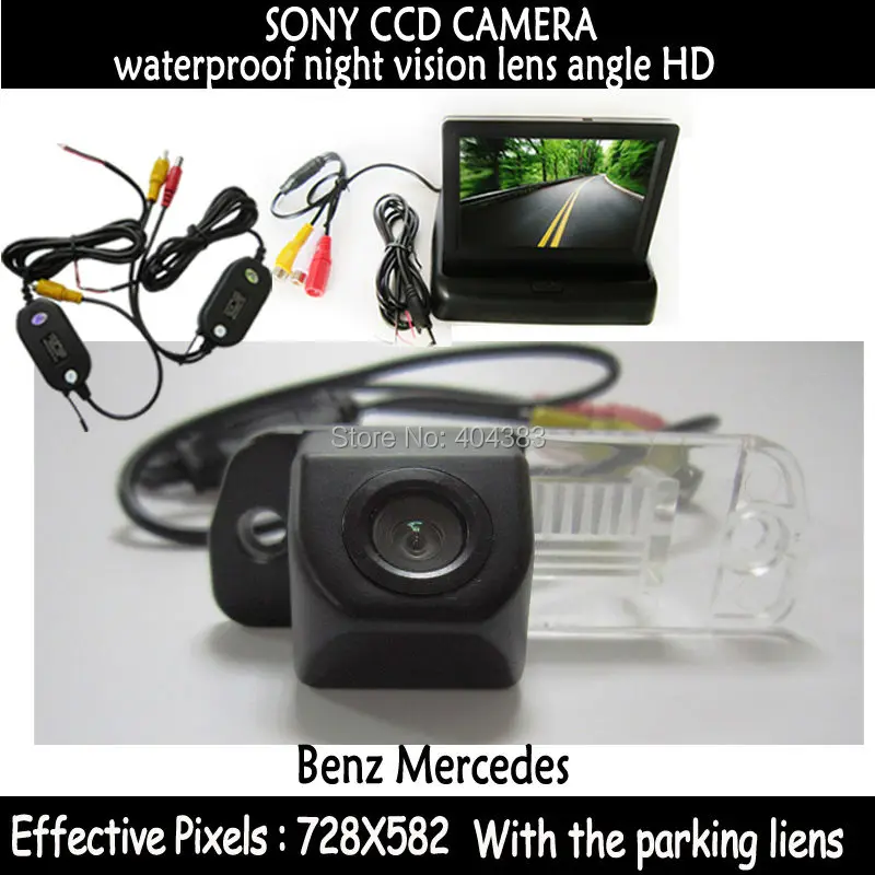 Передатчик 2 4 ГГц CCD Автомобильная камера заднего вида с зеркальным монитором для