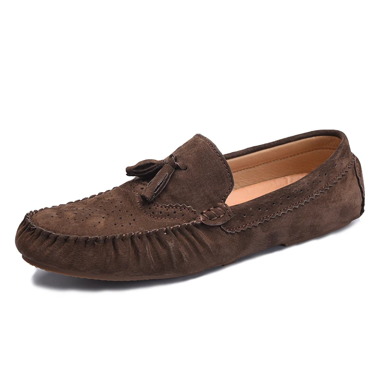 С кисточками Мокасины Мужская обувь Повседневное Замшевая Мужские лоферы для