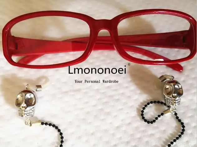 Черные очки Butler Grell Sutcliff Red Skull Chain Аксессуары для косплея |