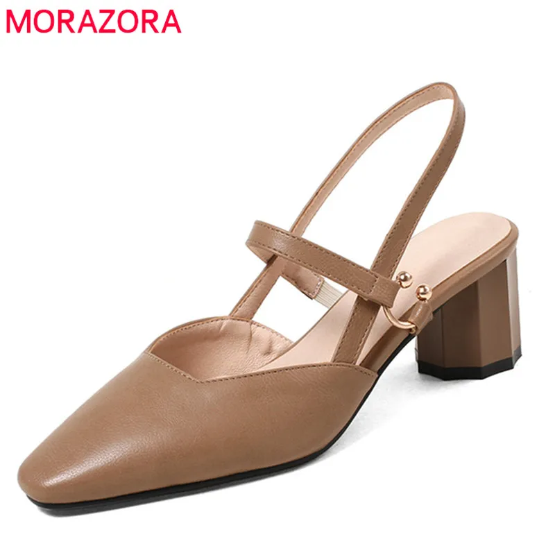 MORAZORA/2020 г. Новое поступление женские босоножки Летняя обувь из pu искусственной