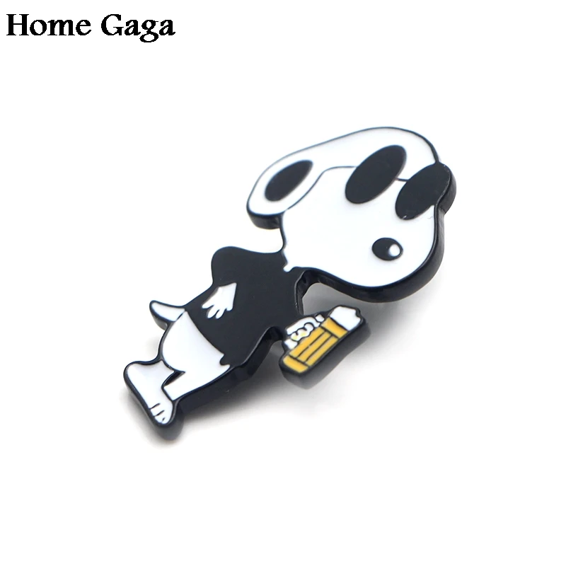 Homegaga собака мультфильм цинковый сплав галстук булавки значки para рубашка сумка одежда рюкзак броши для обуви Значки украшения D1834