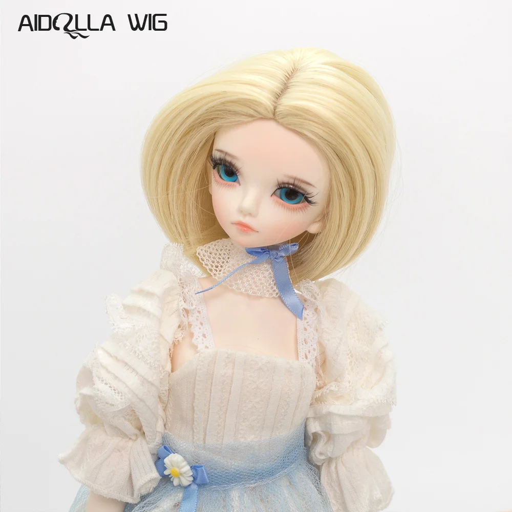 

New Fashion Short Hair Doll Wig Finished Girl Style for 1/3 1/4 1/6 BJDS Dolls High Quality Synthetic Hair Smooth and Soft