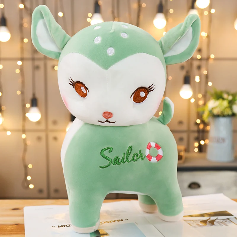 

Hot New 1pc 25-55cm Cute Giraffe Plush Toys Soft Sika Deer Pillow Dolls Kawaii Stuffed Plush Animals Toy Kids Baby Gifts