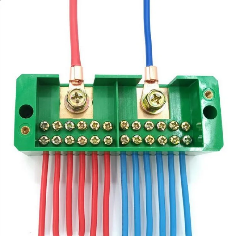 Два в и двенадцати выхода клеммный блок соединитель электропроводка коробка