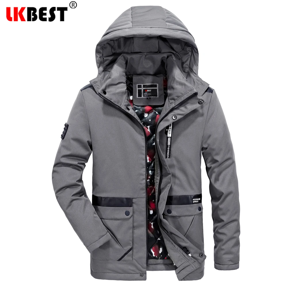 Новое поступление зимнее пальто мужские зимние куртки с капюшоном ветрозащитные