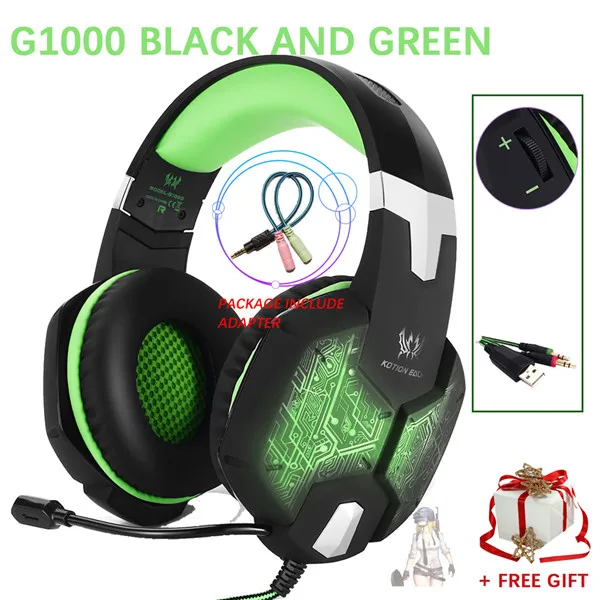 Игровые наушники KOTION G1000 стерео игровая гарнитура для PS4 ПК Xbox один контроллер Шум