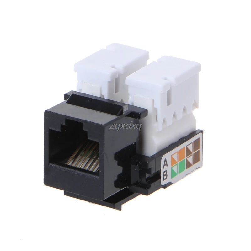 

5pcs CAT5E UTP network module Tool-free RJ45 connector Information socket Computer Outlet cable adapter Keystone Jack FOR AMP