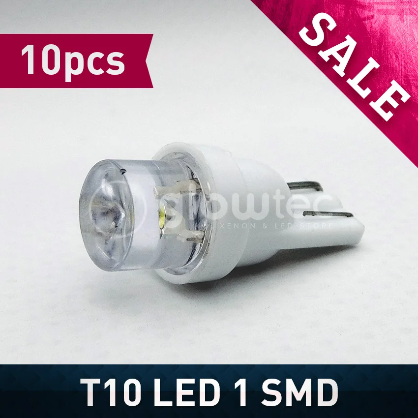 10 шт. суперъяркая Светодиодная лампа T10 1SMD W5W 1 Вт|t10 10pcs|headlight lampt10 w5w |