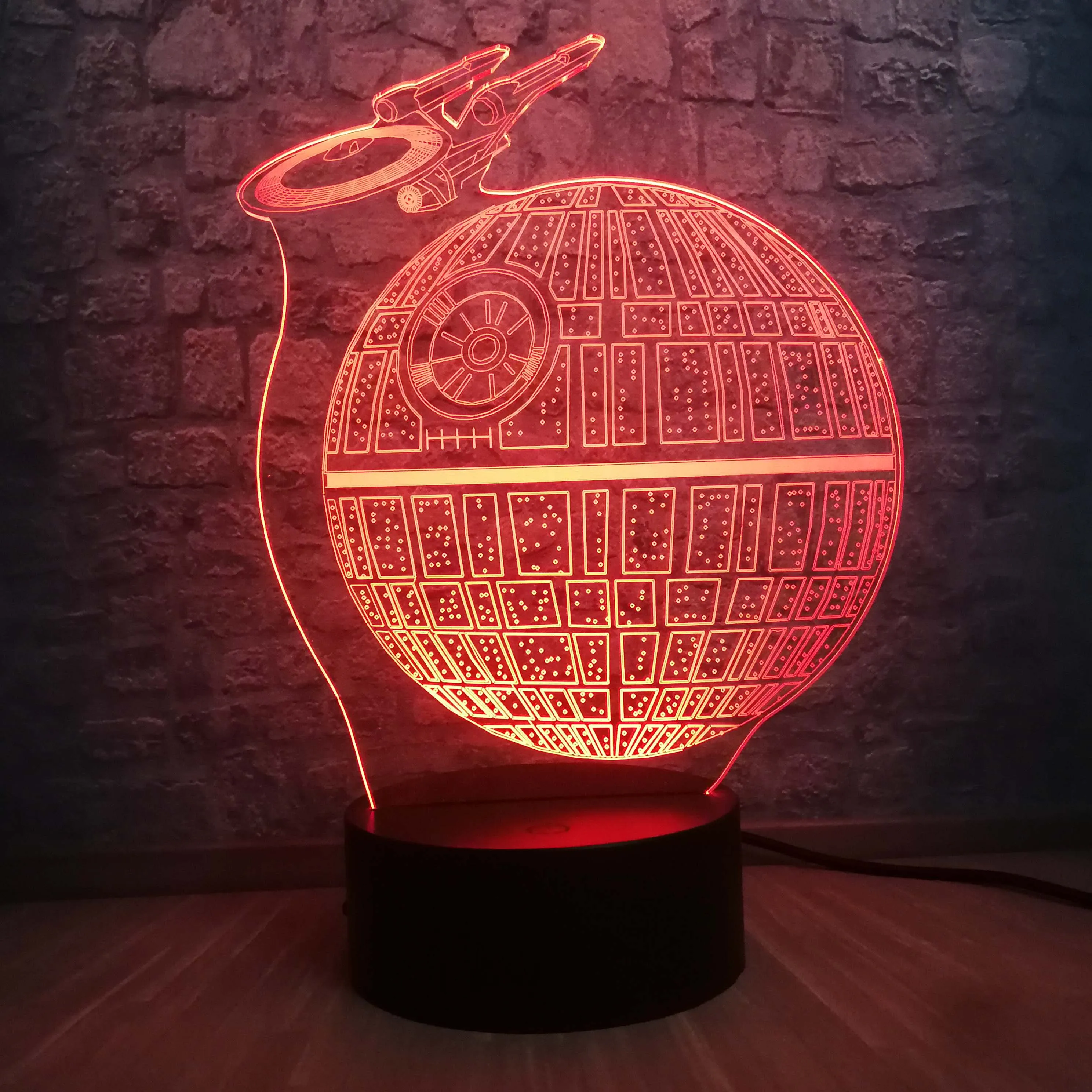 Звездные войны лампа Death Star Lustre 3D светодиодный RGB цветной настольный светильник