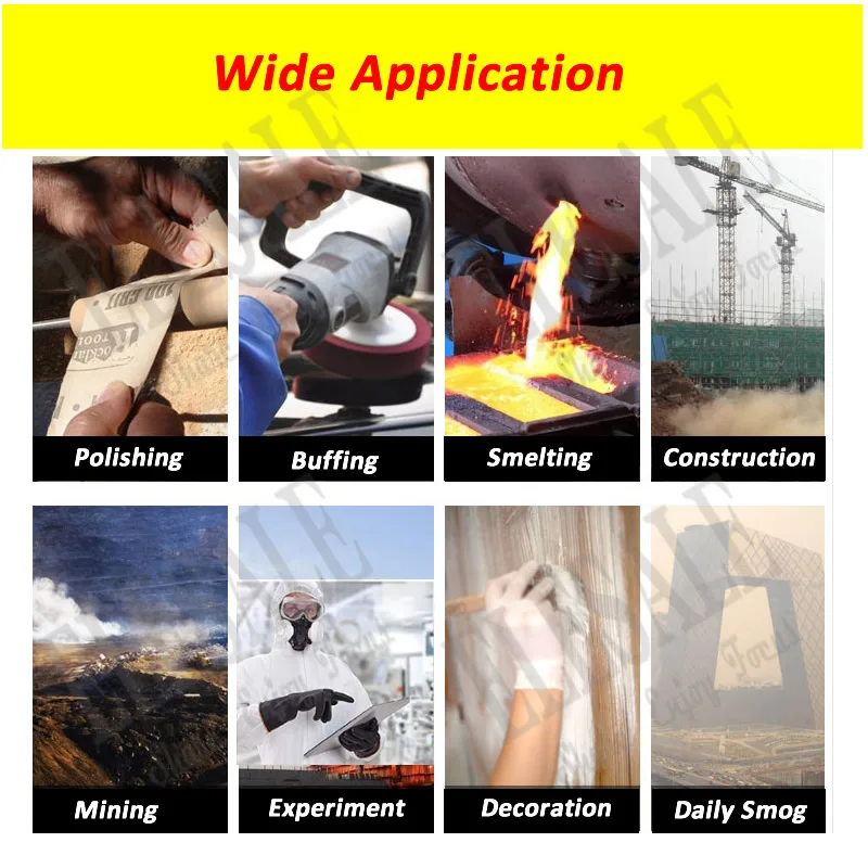 

NEW Face Dust Mask Safety Goggles Dust-Proof Respirator For Builder Carpenter DIY Work Safety Protection 10pcs Cotton Filters