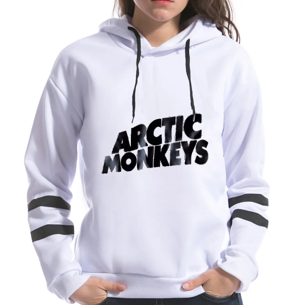 Topjini New Arrival 2017 Spring Women Long Sleeve Hoodies Arctic Monkeys Print Hooded Harajuku Printting Female Sweatshirts | Женская