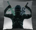 Аниме Роман Сан-меч искусство онлайн Kirito Yuuki двухсторонняя подушка чехол обнимающая Подушка Чехол манга косплей подарок P16