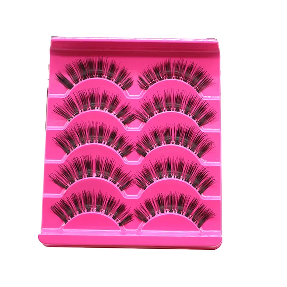 5 Pairs Stunning Beauty Makeup Messy Cross Wispy Handmade False Eyelashes Soft Natural Eye Lashes Extension Make up Tools | Красота и