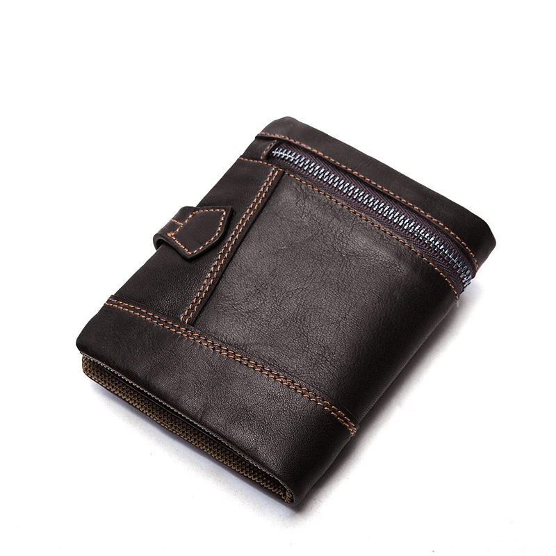 WESTAL мужской кожаный кошелек клатч короткая сумка для денег мужчин на молнии из