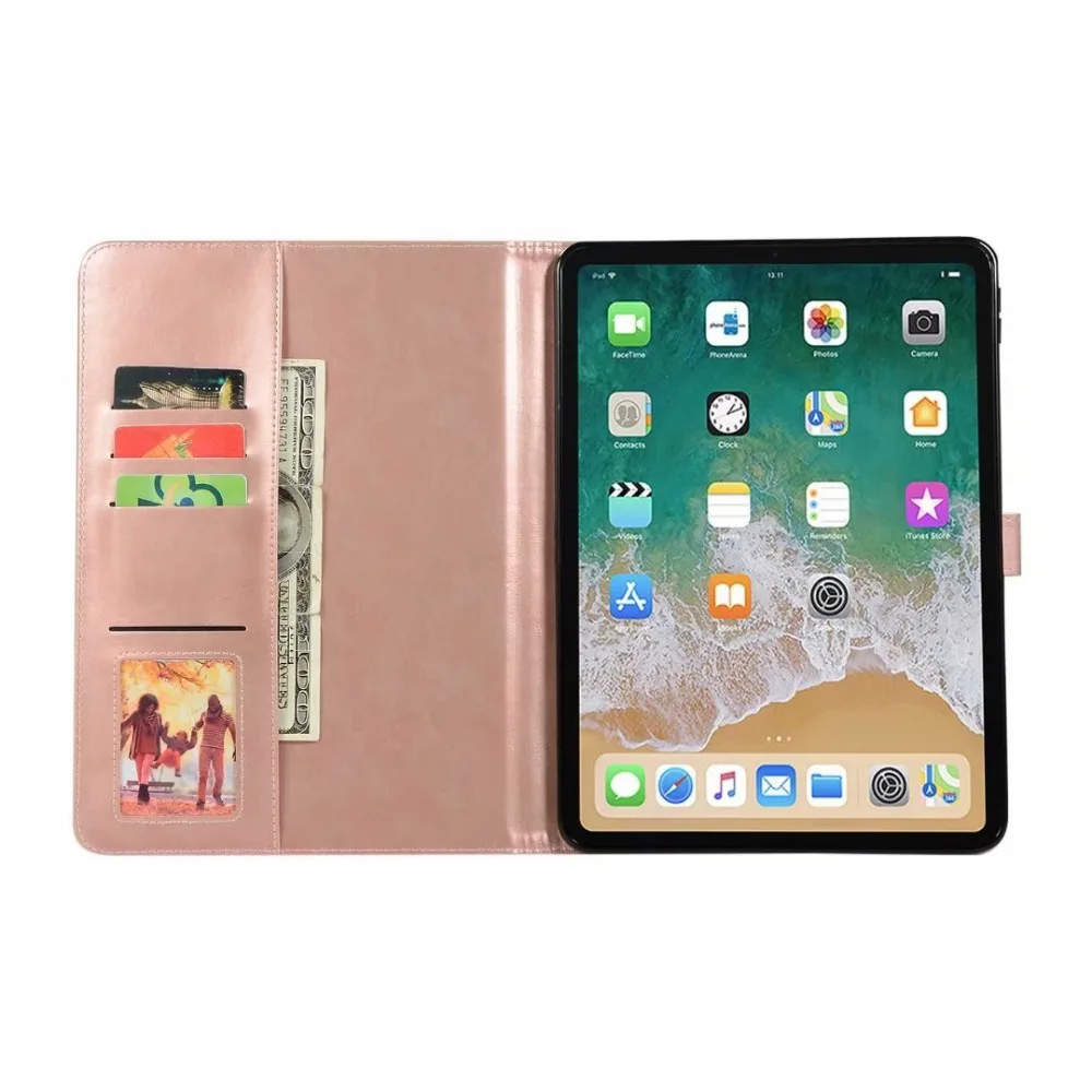 Чехол для iPad Pro 11 премиум класса из искусственной кожи бизнес-Чехол-книжка с подставкой Карманный автоматический смарт-чехол для нового iPad Pro 11 чехол