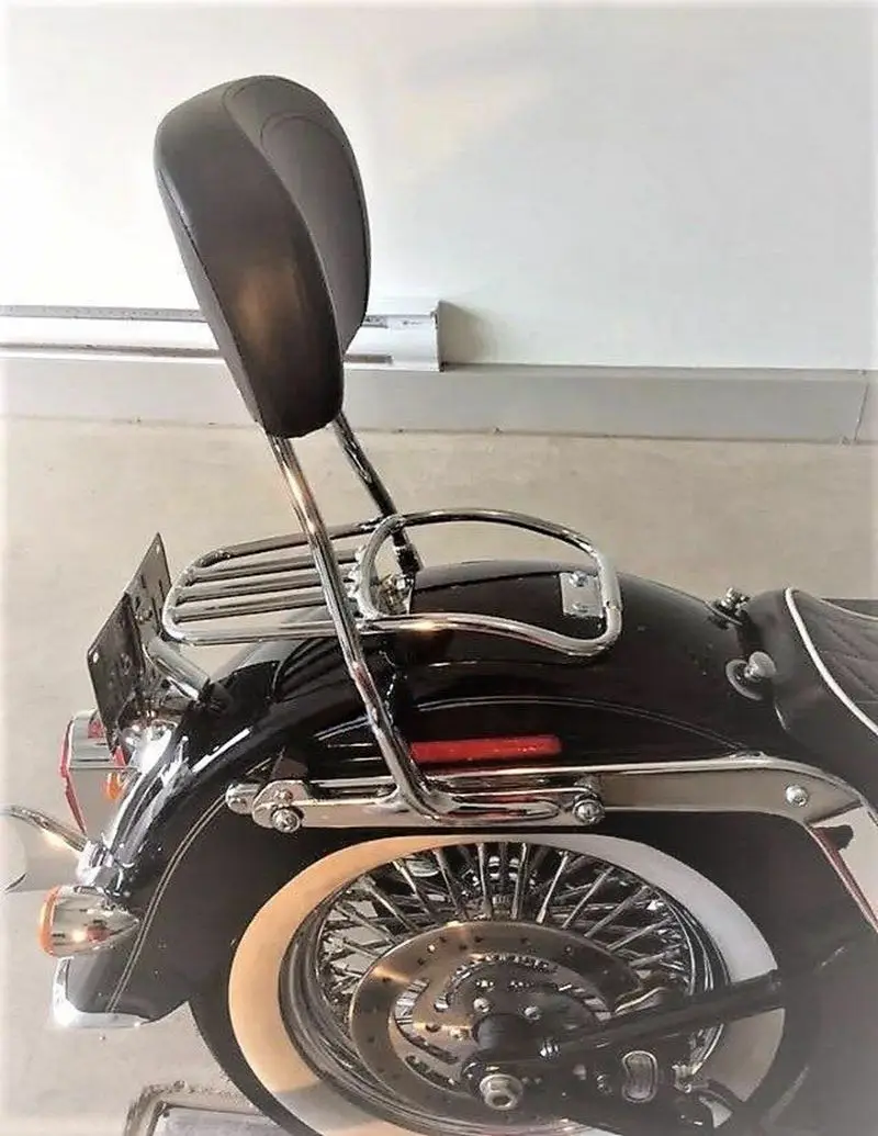 Мотоцикл черный/хром заднее крыло багажная Монтажная стойка для Harley Softail Fatboy Deluxe 2006- 07