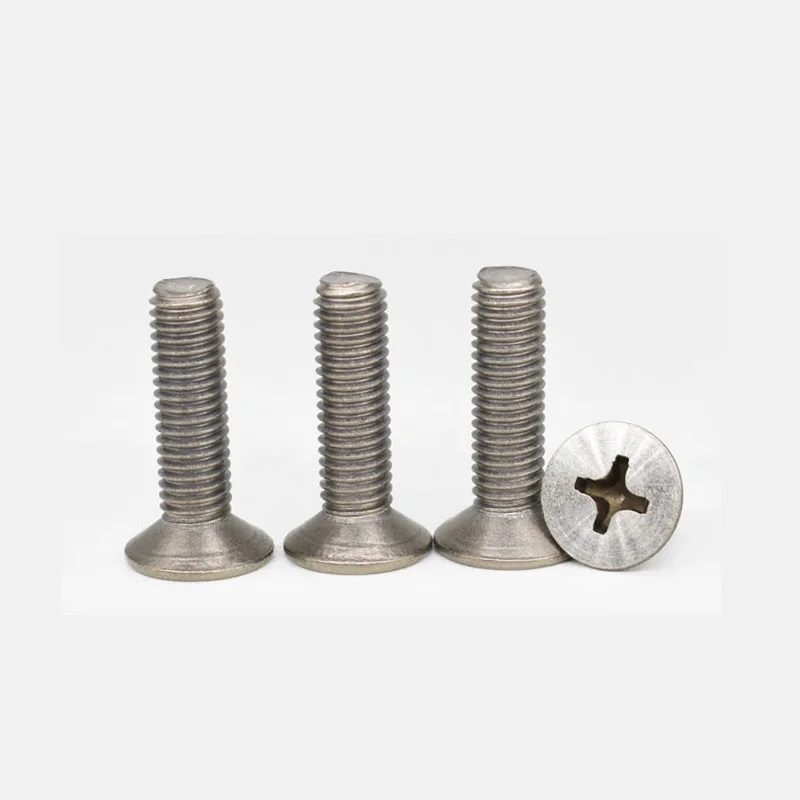 M2.5 M3 M4 M5 M6 M8 Titanium Alloy Blots Phillips потайной винт механический Болт Винты 6 мм ~ 60