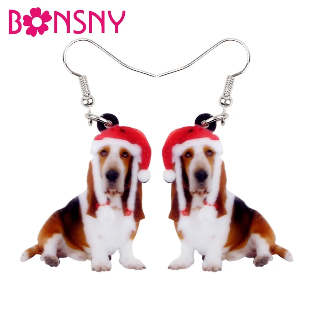 Bonsny акриловые милые рождественские аксессуары большой длинный свисающий