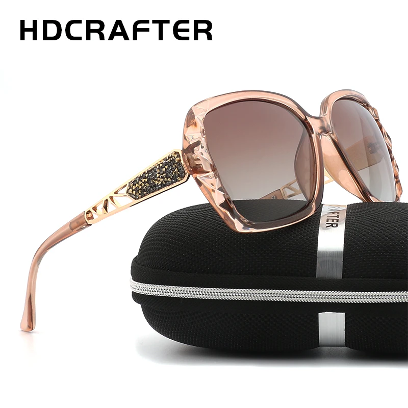 Солнцезащитные очки HDCRAFTER женские роскошные брендовые большие Поляризационные