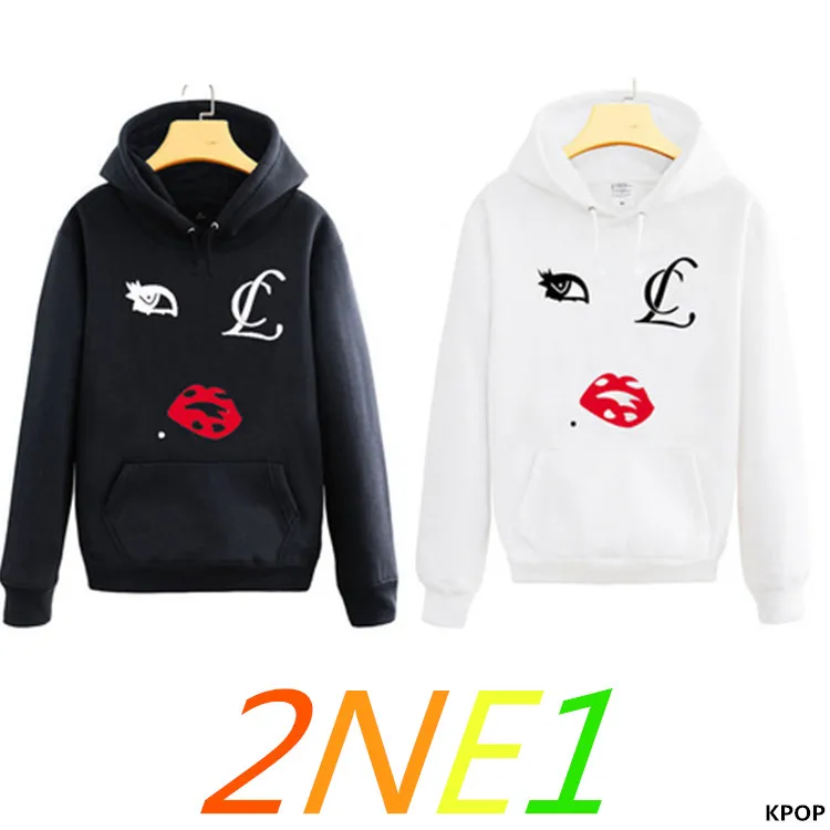 Новый 2NE1 Sandara Park Kpop Bom в том же стиле Forro Polar k-pop пуловер с капюшоном унисекс одежда
