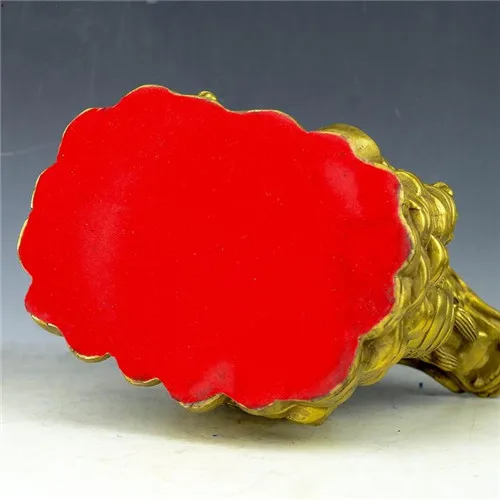 

Chinese seiko carving pure brass Dragon tortoise snake statue