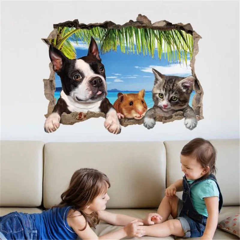 

3D настенные наклейки для детской комнаты, водонепроницаемые обои для фотографий, наклейки на стену для гостиной, домашний декор, 3D-обои с из...