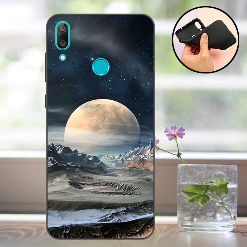 Чехол для Huawei Y6 2019 силиконовый чехол y6 Prime мягкий телефона MRD LX1 LX1F матовый