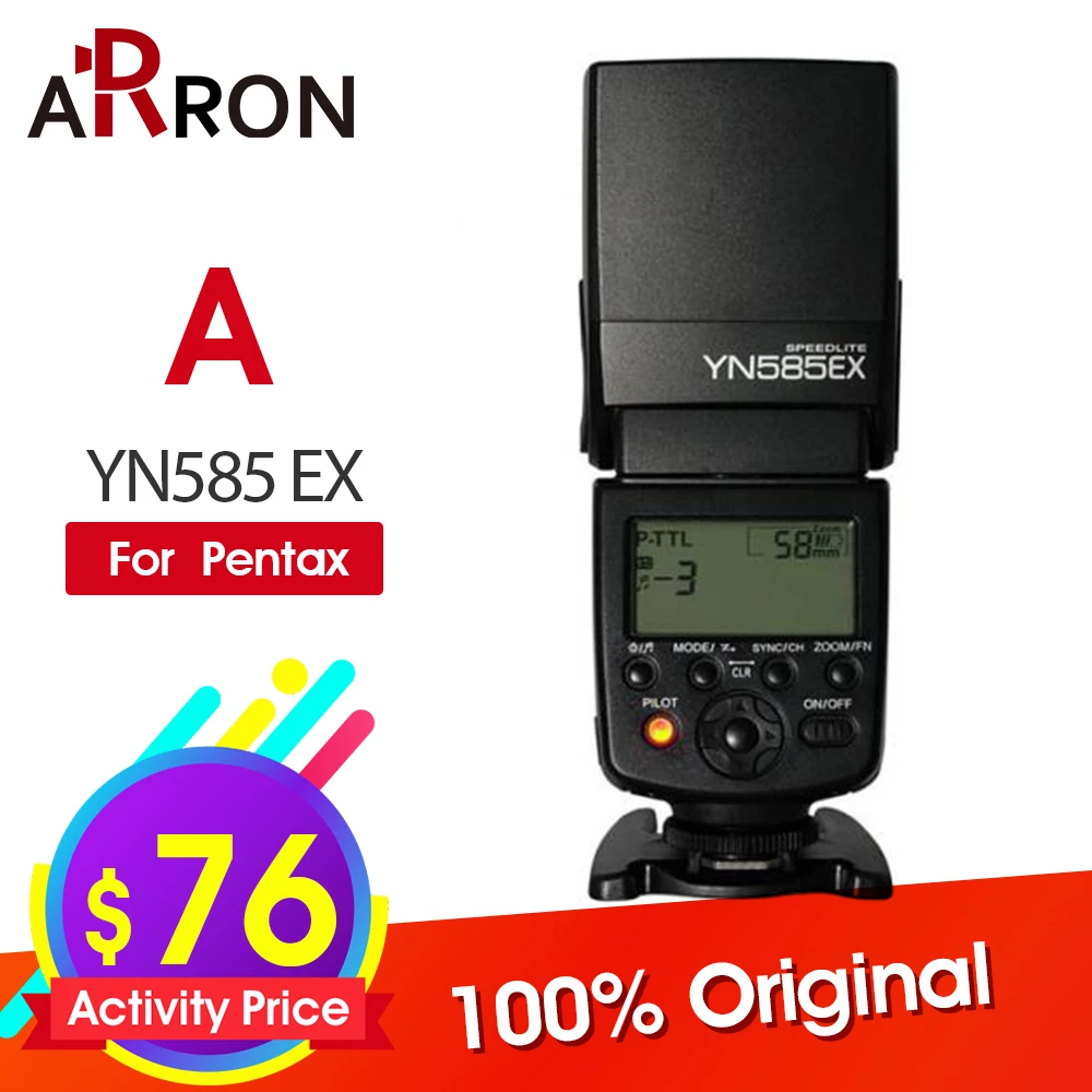 2018New Yongnuo Вспышка YN585EX P TTL Беспроводная вспышка Speedlite для Pentax K 70 50 1 S1 K3II K5 K50 KS2 K100